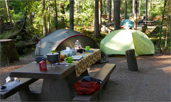 MSR tenten in Olympic National Park